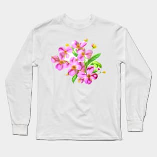 A fresh image with the motif of violets Long Sleeve T-Shirt